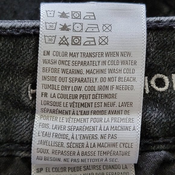 American Eagle Outfitters Hi-Rise Shortie Black Denim Jean Shorts - Picture 16 of 16